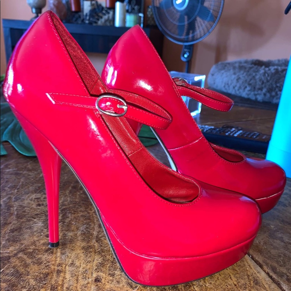 Bright Red Pumps